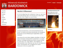 Tablet Screenshot of feuerwehr-bardowick.de